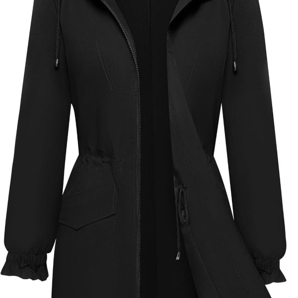 Women Rain Jacket Waterproof Raincoat with Hood Lightweight image 1