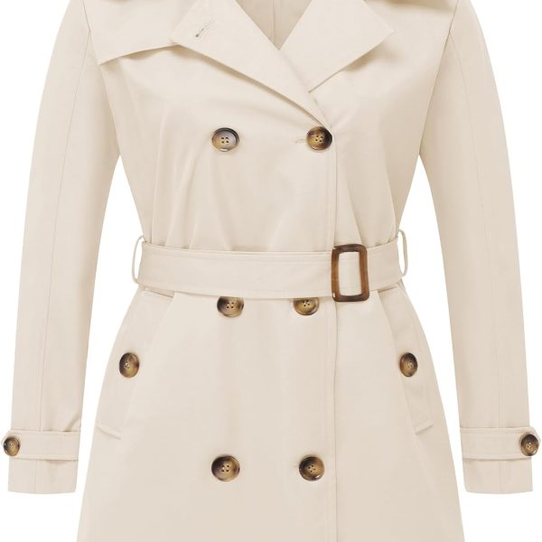 Chrisuno Plus Size Double Breasted Trench Coats Mid image 1