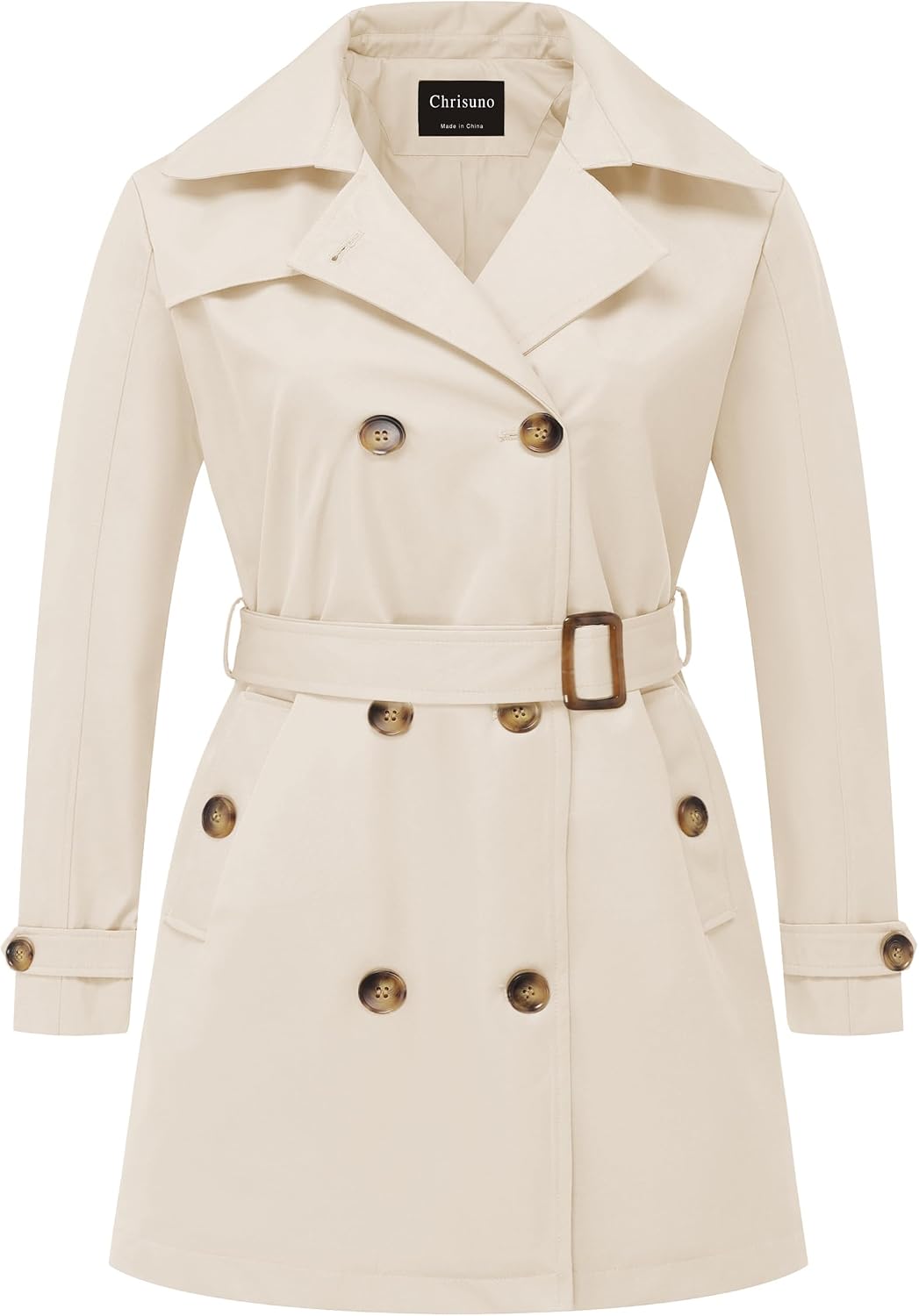 Chrisuno Plus Size Double Breasted Trench Coats Mid image 1