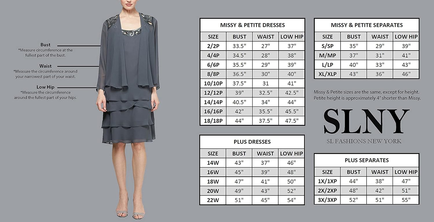 S.L. Fashions Short Chiffon Beaded Capelet Dress image 3